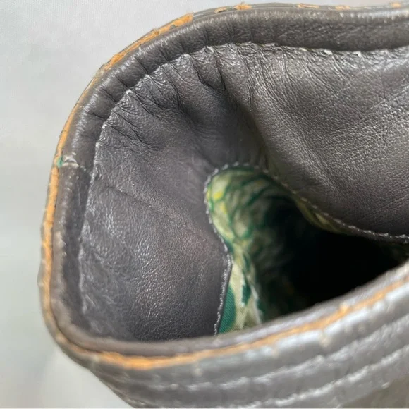 Marc by Marc Jacobs Gray Green Patent Leather Snakeskin Hobo Shoulder Tote Bag - Picture 10 of 16